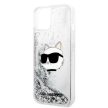Karl Lagerfeld KLHCP14MLNCHCS Glitter Choupette Head iPhone 14 Plus/15 Plus 6,7", hátlap, tok, ezüst
