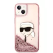Karl Lagerfeld KLHCP14MLNKHCP Glitter Karl's Head iPhone 14 Plus/15 Plus 6,7" hátlap, tok, rózsaszín