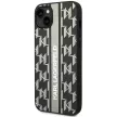 Karl Lagerfeld KLHCP14MPGKLSKG Monogram Stripe iPhone 14 Plus/15 Plus 6,7" hátlap, tok, szürke