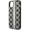 Karl Lagerfeld KLHCP14MPGKLSKG Monogram Stripe iPhone 14 Plus/15 Plus 6,7" hátlap, tok, szürke