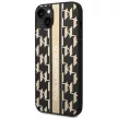 Karl Lagerfeld KLHCP14MPGKLSKW Monogram Stripe iPhone 14 Plus/15 Plus 6,7" hátlap, tok, barna