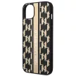 Karl Lagerfeld KLHCP14MPGKLSKW Monogram Stripe iPhone 14 Plus/15 Plus 6,7" hátlap, tok, barna