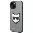 Karl Lagerfeld KLHCP14MSAPCHG Saffiano Choupette Head Patch iPhone 14 Plus/15 Plus 6,7" hátlap, tok, ezüst