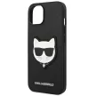 Karl Lagerfeld KLHCP14MSAPCHK Saffiano Choupette Head Patch iPhone 14 Plus/15 Plus 6,7" tok, fekete