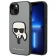 Karl Lagerfeld KLHCP14MSAPKHG Saffiano Karl's Head Patch iPhone 14 Plus/15 Plus 6,7", hátlap, tok, ezüst