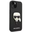 Karl Lagerfeld iPhone 14 Plus Saffiano Karl's Head Patch (KLHCP14MSAPKHK) hátlap, tok, fekete