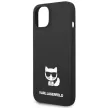 Karl Lagerfeld KLHCP14MSLCTBK iPhone 14 Plus/15 Plus 6,7" hátlap, tok, táska, fekete szilikon Choupette Body