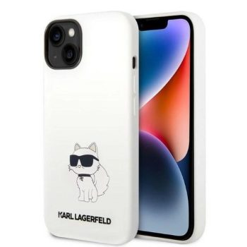   Karl Lagerfeld KLHCP14MSNCHBCH Silicone Choupette iPhone 14 Plus/15 Plus 6,7" tok, fehér