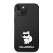 Karl Lagerfeld KLHCP14MSNCHBCK Silicone Choupette iPhone 14 Plus/15 Plus 6,7" tok, fekete