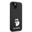 Karl Lagerfeld KLHCP14MSNCHBCK Silicone Choupette iPhone 14 Plus/15 Plus 6,7" tok, fekete