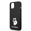 Karl Lagerfeld KLHCP14MSNCHBCK Silicone Choupette iPhone 14 Plus/15 Plus 6,7" tok, fekete