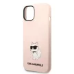 Karl Lagerfeld KLHCP14MSNCHBCP Silicone Choupette iPhone 14 Plus/15 Plus 6,7" tok, rózsaszín