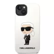 Karl Lagerfeld KLHCP14MSNIKBCH Silicone Ikonik iPhone 14 Plus/15 Plus 6,7" tok, fehér