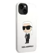 Karl Lagerfeld KLHCP14MSNIKBCH Silicone Ikonik iPhone 14 Plus/15 Plus 6,7" tok, fehér