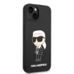 Karl Lagerfeld KLHCP14MSNIKBCK Silicone Ikonik iPhone 14 Plus/15 Plus 6,7" hátlap, tok, fekete
