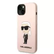 Karl Lagerfeld KLHCP14MSNIKBCP Silicone Ikonik iPhone 14 Plus/15 Plus 6.7" hátlap, tok, rózsaszín