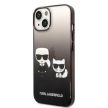 Karl Lagerfeld KLHCP14MTGKCK Gradient Ikonik Karl & Choupette iPhone 14 Plus/15 Plus 6,7" hátlap, tok, fekete
