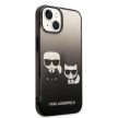 Karl Lagerfeld KLHCP14MTGKCK Gradient Ikonik Karl & Choupette iPhone 14 Plus/15 Plus 6,7" hátlap, tok, fekete