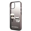 Karl Lagerfeld KLHCP14MTGKCK Gradient Ikonik Karl & Choupette iPhone 14 Plus/15 Plus 6,7" hátlap, tok, fekete