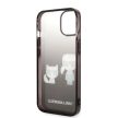 Karl Lagerfeld KLHCP14MTGKCK Gradient Ikonik Karl & Choupette iPhone 14 Plus/15 Plus 6,7" hátlap, tok, fekete
