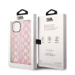 Karl Lagerfeld iPhone 14 Monogram Vertical Stripe (KLHCP14SHKLSPCP) hátlap, tok, rózsaszín