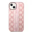 Karl Lagerfeld iPhone 14 Monogram Vertical Stripe (KLHCP14SHKLSPCP) hátlap, tok, rózsaszín