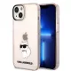 Karl Lagerfeld iPhone 14 Ikonik Choupette (KLHCP14SHNCHTCP) hátlap, tok, rózsaszín