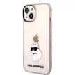 Karl Lagerfeld iPhone 14 Ikonik Choupette (KLHCP14SHNCHTCP) hátlap, tok, rózsaszín