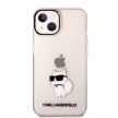 Karl Lagerfeld iPhone 14 Ikonik Choupette (KLHCP14SHNCHTCP) hátlap, tok, rózsaszín