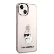 Karl Lagerfeld iPhone 14 Ikonik Choupette (KLHCP14SHNCHTCP) hátlap, tok, rózsaszín