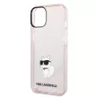 Karl Lagerfeld iPhone 14 Ikonik Choupette (KLHCP14SHNCHTCP) hátlap, tok, rózsaszín