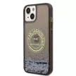 Karl Lagerfeld KLHCP14SLCRSGRK Liquid Glitter RSG iPhone 14 6,1", hátlap, tok, fekete