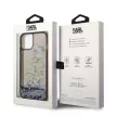 Karl Lagerfeld KLHCP14SLCRSGRK Liquid Glitter RSG iPhone 14 6,1", hátlap, tok, fekete