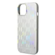 Karl Lagerfeld iPhone 14 Iridescent Monogram (KLHCP14SLGMMSV3) hátlap, tok, ezüst