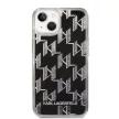 Karl Lagerfeld iPhone 14 Liquid Glitter Monogram (KLHCP14SLMNMK) hátlap, tok, fekete
