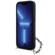 Karl Lagerfeld KLHCP14SSACKLHPK Saffiano Monogram Chain iPhone 14 6.1", hátlap, tok, fekete