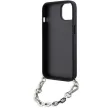 Karl Lagerfeld KLHCP14SSACKLHPK Saffiano Monogram Chain iPhone 14 6.1", hátlap, tok, fekete