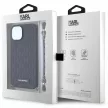 Karl Lagerfeld KLHCP14SSACKLHPK Saffiano Monogram Chain iPhone 14 6.1", hátlap, tok, fekete