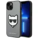 Karl Lagerfeld KLHCP14SSAPCHG Saffiano Choupette Head Patch iPhone 14 6.1" hátlap, tok, ezüst