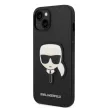 Karl Lagerfeld iPhone 14 Saffiano Karl Head (KLHCP14SSAPKHK) hátlap, tok, fekete