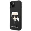 Karl Lagerfeld iPhone 14 Liquid Silicone Karl Head (KLHCP14SSLKHBK) hátlap, tok, fekete