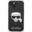 Karl Lagerfeld iPhone 14 Liquid Silicone Karl Head (KLHCP14SSLKHBK) hátlap, tok, fekete