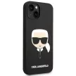 Karl Lagerfeld iPhone 14 Liquid Silicone Karl Head (KLHCP14SSLKHBK) hátlap, tok, fekete