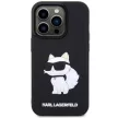 Karl Lagerfeld KLHCP14X3DRKHNK Rubber Choupette 3D iPhone 14 Pro Max 6.7", hátlap, tok, fekete
