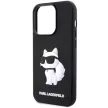 Karl Lagerfeld KLHCP14X3DRKHNK Rubber Choupette 3D iPhone 14 Pro Max 6.7", hátlap, tok, fekete