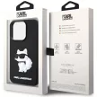 Karl Lagerfeld KLHCP14X3DRKHNK Rubber Choupette 3D iPhone 14 Pro Max 6.7", hátlap, tok, fekete