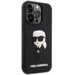 Karl Lagerfeld KLHCP14X3DRKINK Rubber Ikonik 3D iPhone 14 Pro Max 6.7", hátlap, tok, fekete