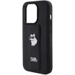 Karl Lagerfeld KLHCP14XGSACHPK Gripstand Saffiano choupette PIN iPhone 14 Pro Max tok, fekete