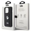 Karl Lagerfeld KLHCP14XGSACHPK Gripstand Saffiano choupette PIN iPhone 14 Pro Max tok, fekete