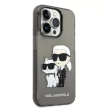 Karl Lagerfeld IML GLIT NFT Karl&Choupette iPhone 14 Pro Max 6.7" KLHCP14XHNKCTGK, hátlap, tok, fekete